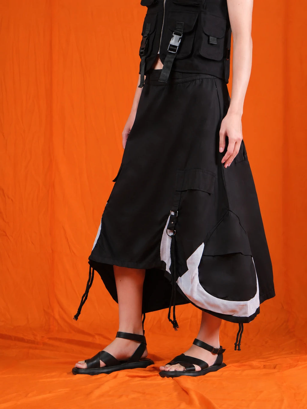 Black Parachute Skirt