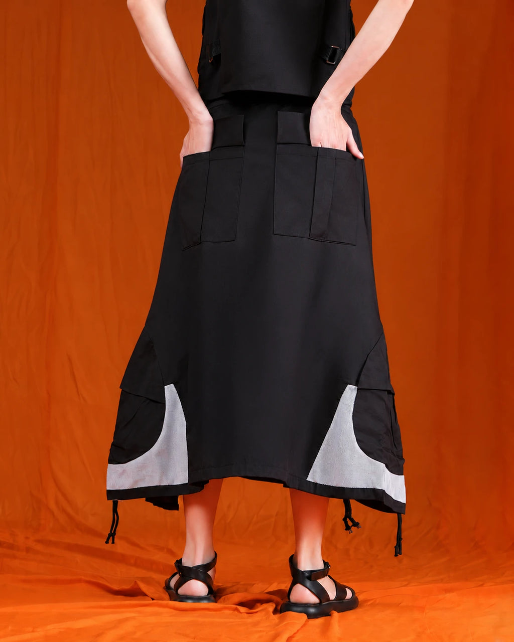 Black Parachute Skirt