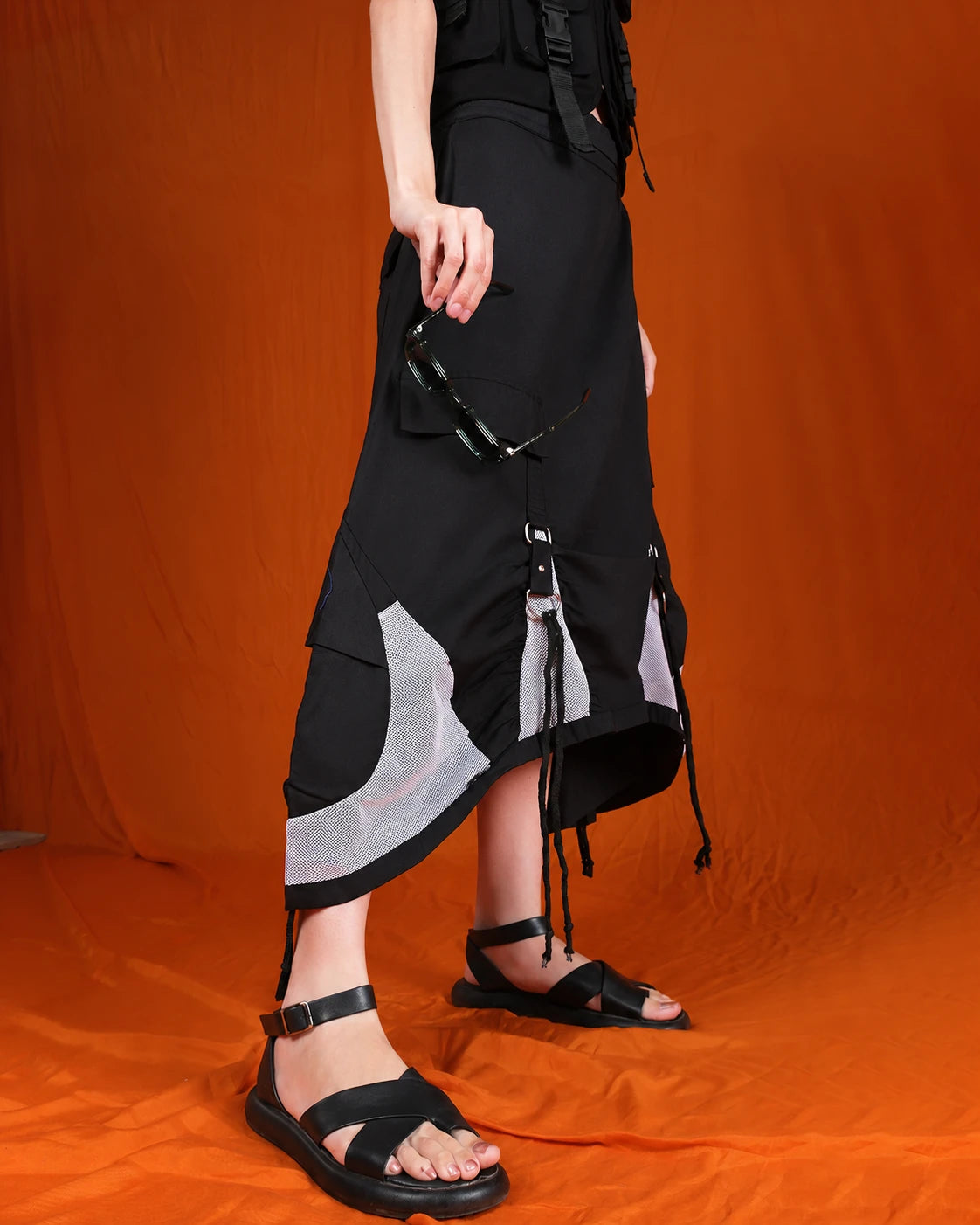 Black Parachute Skirt